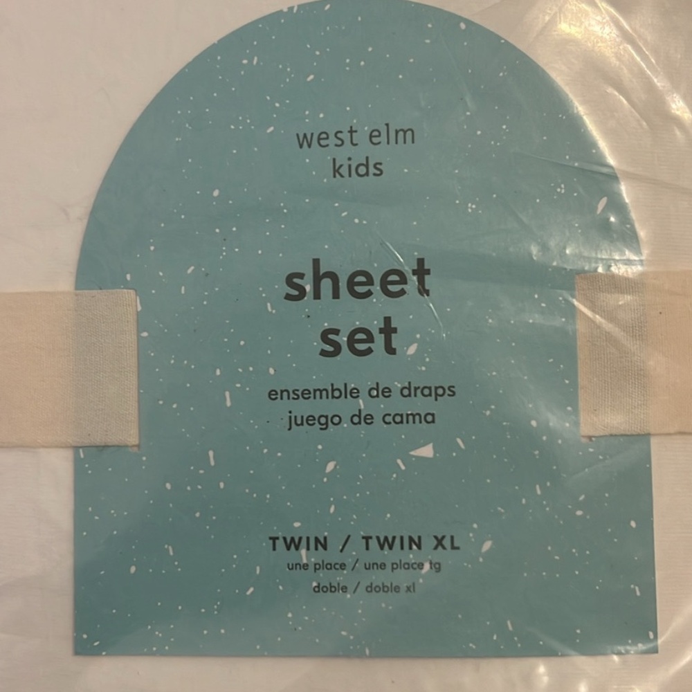 West Elm white cotton sheet set Twin/twin XL